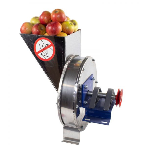Răzătoare Manuală de Fructe Vinita - Tambur și Cuvă Inox, Fulie pentru Atașare Motor
