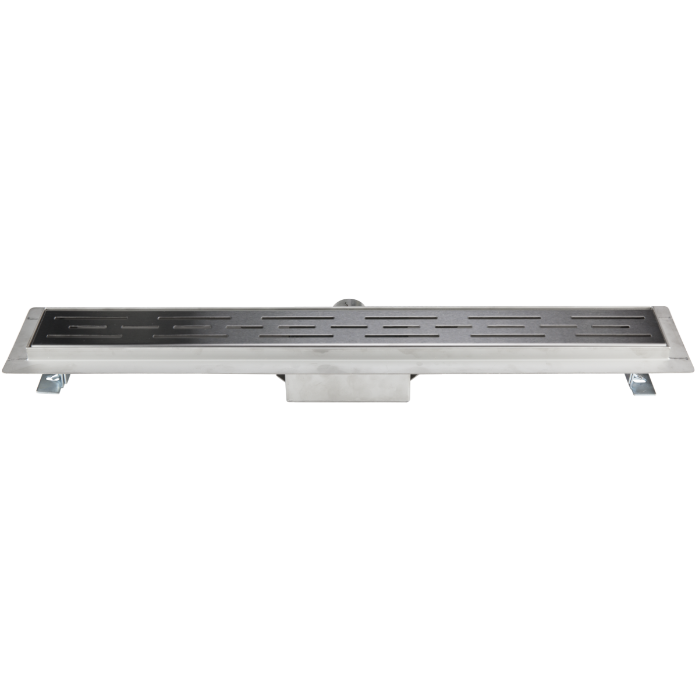 Rigolă de Duș Inox EvoSanitary 900 x 65 mm - Grilaj Lucios, Corp Mat, Flanșă Hidroizolație