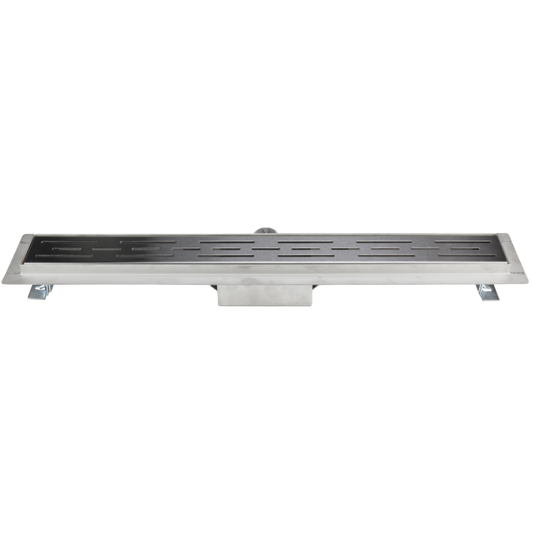 Rigolă de Duș Inox EvoSanitary 900 x 65 mm - Grilaj Lucios, Corp Mat, Flanșă Hidroizolație