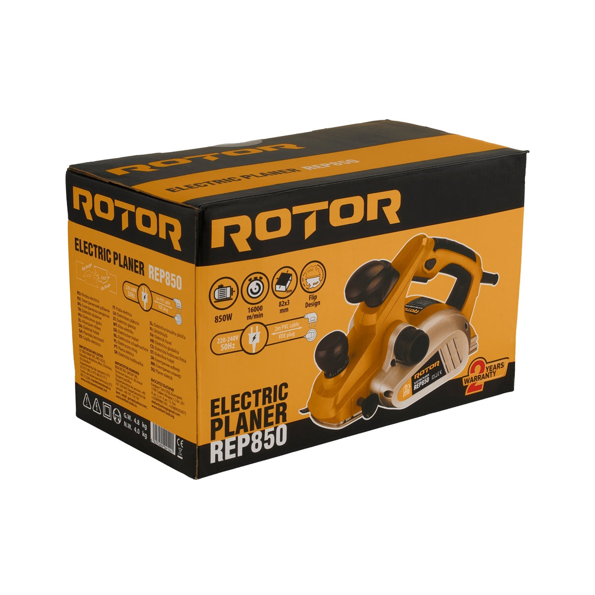 Rindea electrica ROTOR REP850, 850 W,16000 rot/min, Suprafata de lucru 82 x 3 mm