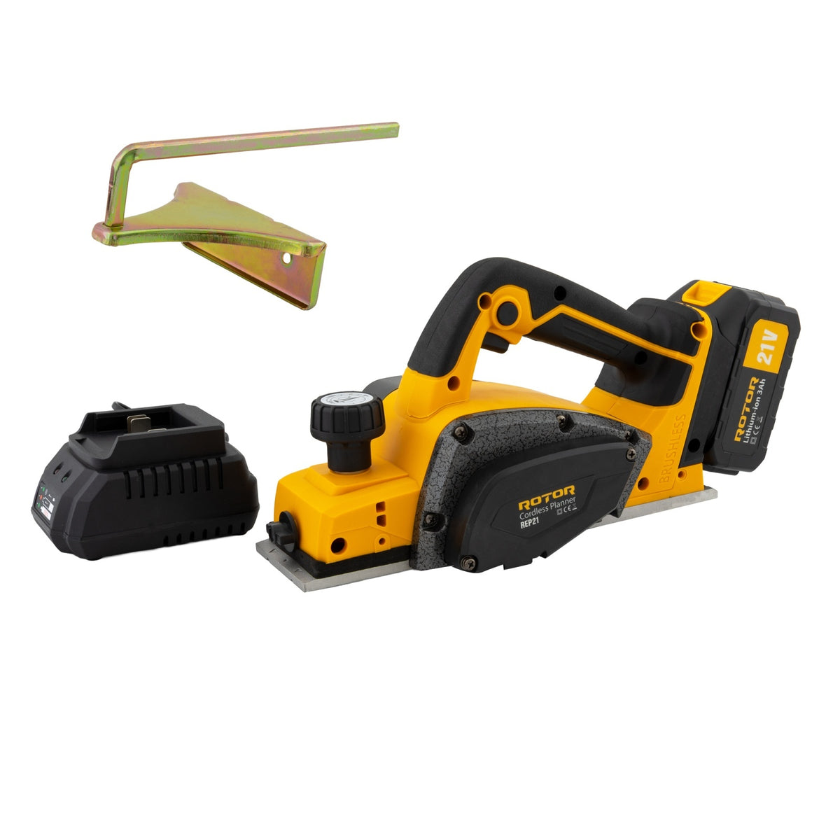 Rindea pe acumulator ROTOR REP21, 21V/3Ah, 500 W, 16000 rot/min ,Brushless