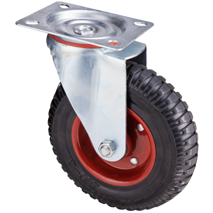 Roată Pivotantă cu Flanșă 0466 Ø 200 mm - Sarcină 230 kg, Cărucior Transport și Manipulare