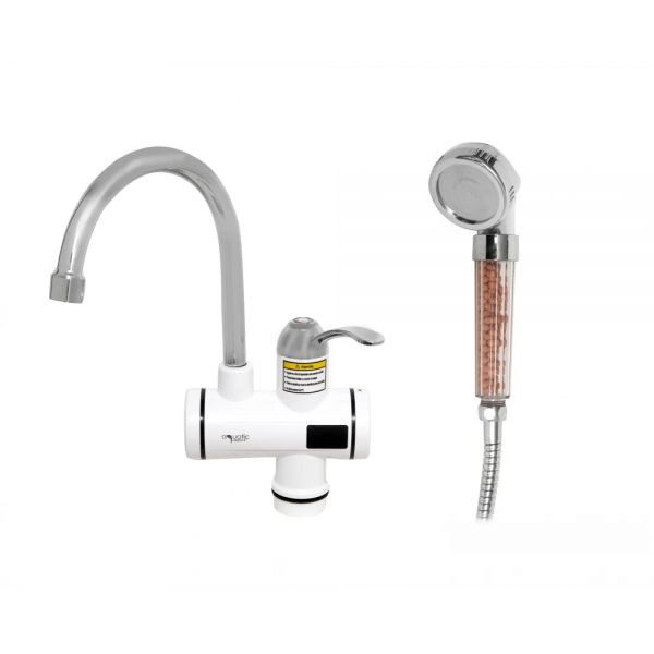 Robinet Electric cu Pară de Duș Elefant Aquatic SC30H35X - 3000 W, Afișaj LED, 30-40 Grade