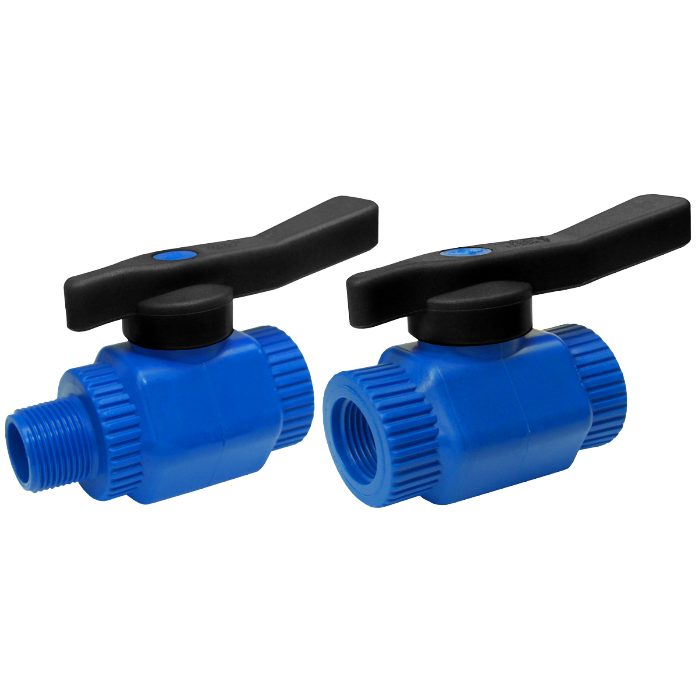 Robinet de Trecere PP Albastru 3/4" Filet Interior-Filet Interior - Manetă Italia, -30 la +40 °C