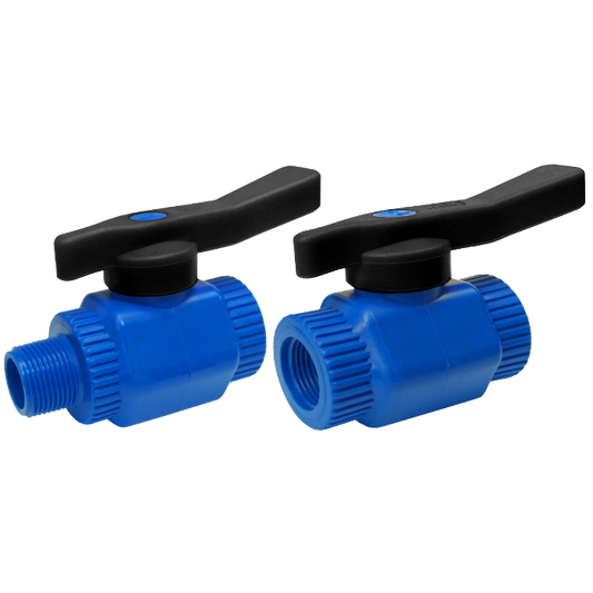 Robinet de Trecere PP Albastru 3/4" Filet Interior-Filet Interior - Manetă Italia, -30 la +40 °C