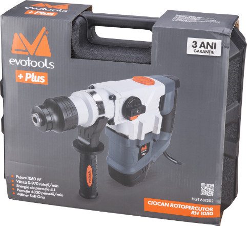 Ciocan Rotopercutor EvoTools +Plus RH1050 - 1050 W, 4 J, 970 rot/min, 4350 percuții/min