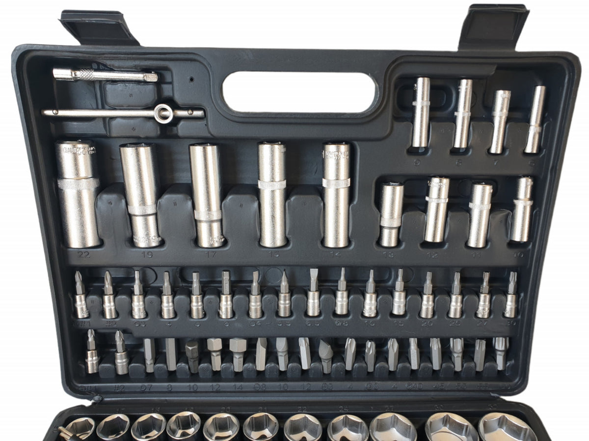 Trusă Chei Tubulare Rotor RS108 - Set 108 Piese în Cutie de Plastic, Reparații Auto și Bricolaj