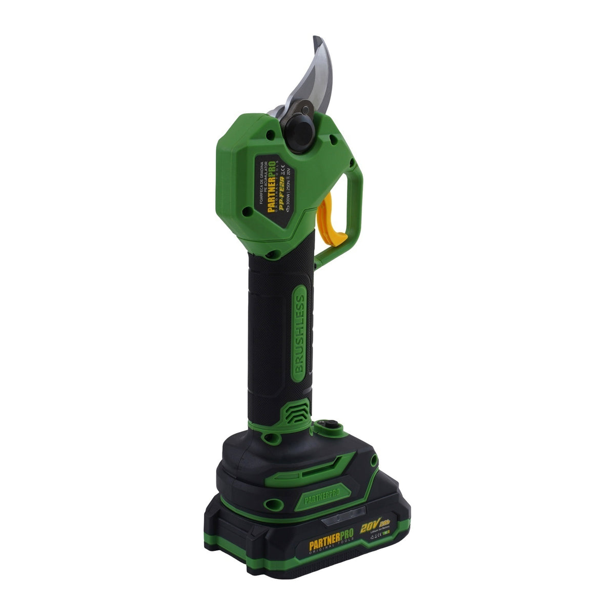 Set foarfecă de grădină și fierăstrău cu lanț pe acumulator PARTNERPRO PP-FF 5 IN 1, 2 acumulatori 20 V/2Ah Brushless