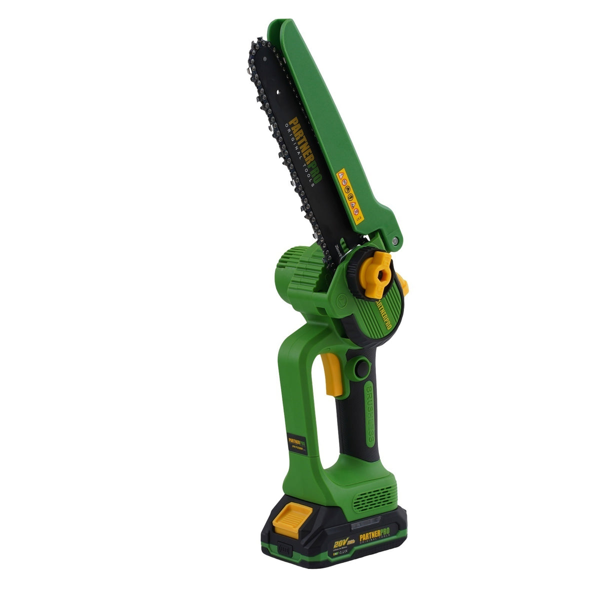 Set foarfecă de grădină și fierăstrău cu lanț pe acumulator PARTNERPRO PP-FF 5 IN 1, 2 acumulatori 20 V/2Ah Brushless