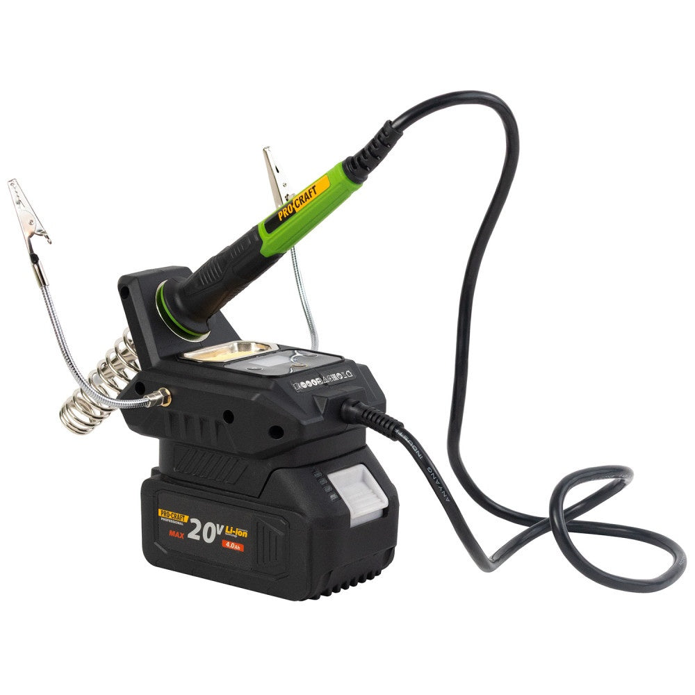 Statie de lipit cu acumulator PROCRAFT CS60, 20 V, 60 W, temperatura reglabila 100 - 500°C
