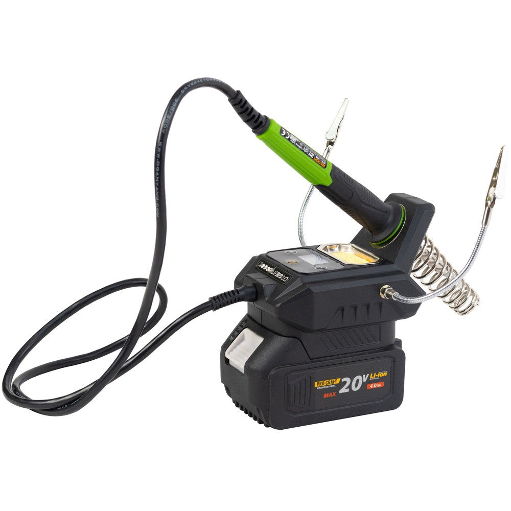 Statie de lipit cu acumulator PROCRAFT CS60, 20 V, 60 W, temperatura reglabila 100 - 500°C