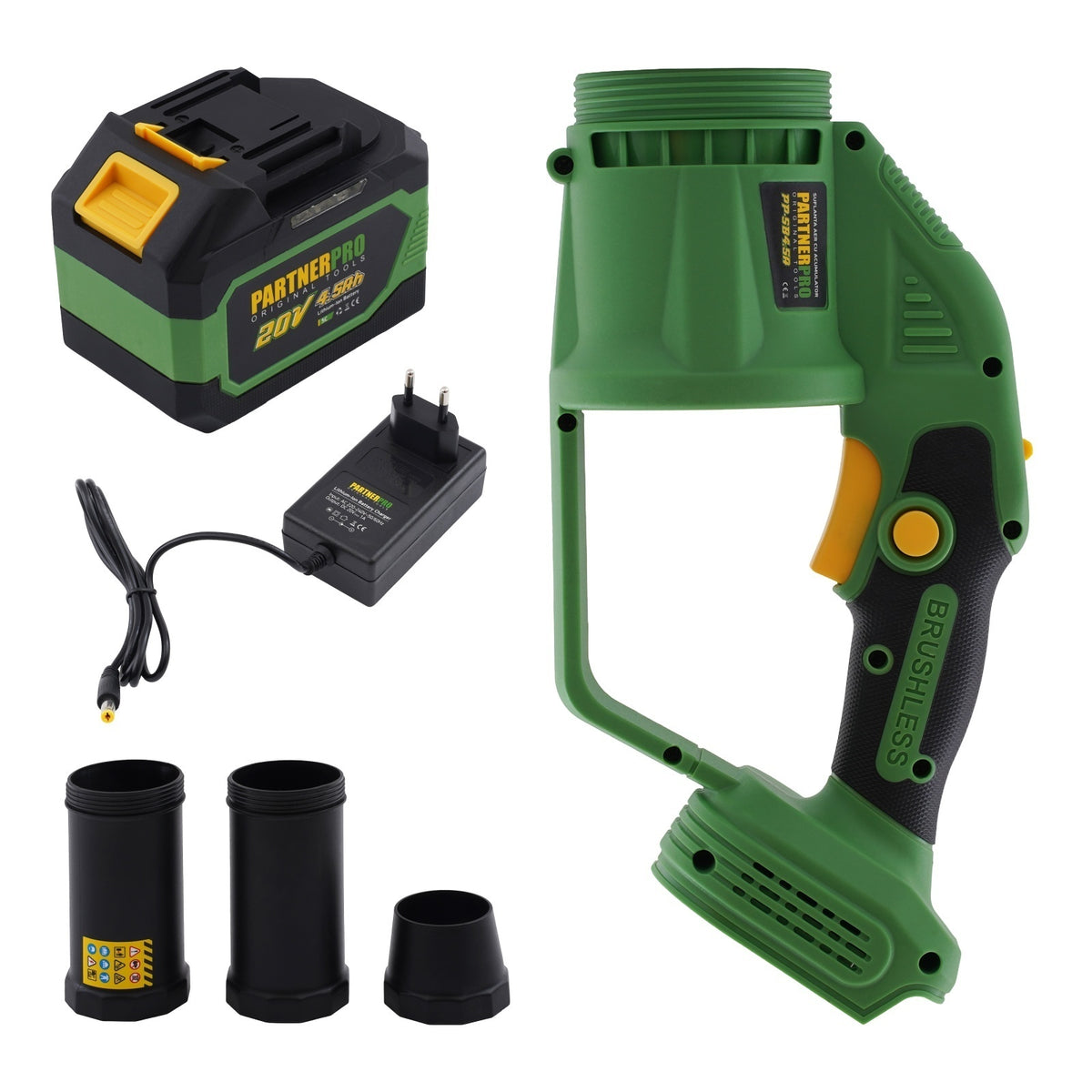 Suflanta aer cu acumulator PP-SB4.5A PARTNERPRO, 20V/4,5 Ah,Brushless, 45 m/s