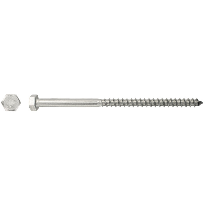 Șurub pentru Lemn Cap Hexagonal DIN 571 Ø 8 x 80 mm - Fixare în Profile de Lemn