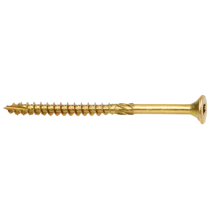 Șurub pentru Dulgherie Cap Înecat Ø 8 x 220 mm - Torx 40, Oțel Zincat Galben, Lemn și Construcții