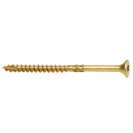 Șurub pentru Dulgherie Cap Înecat Ø 8 x 220 mm - Torx 40, Oțel Zincat Galben, Lemn și Construcții
