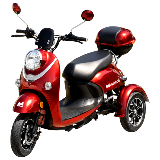 Triciclu Electric pentru Persoane EvoTools Goe TRP800 Roșu - 800 W, 60 V, 25 km/h, Autonomie 50 km