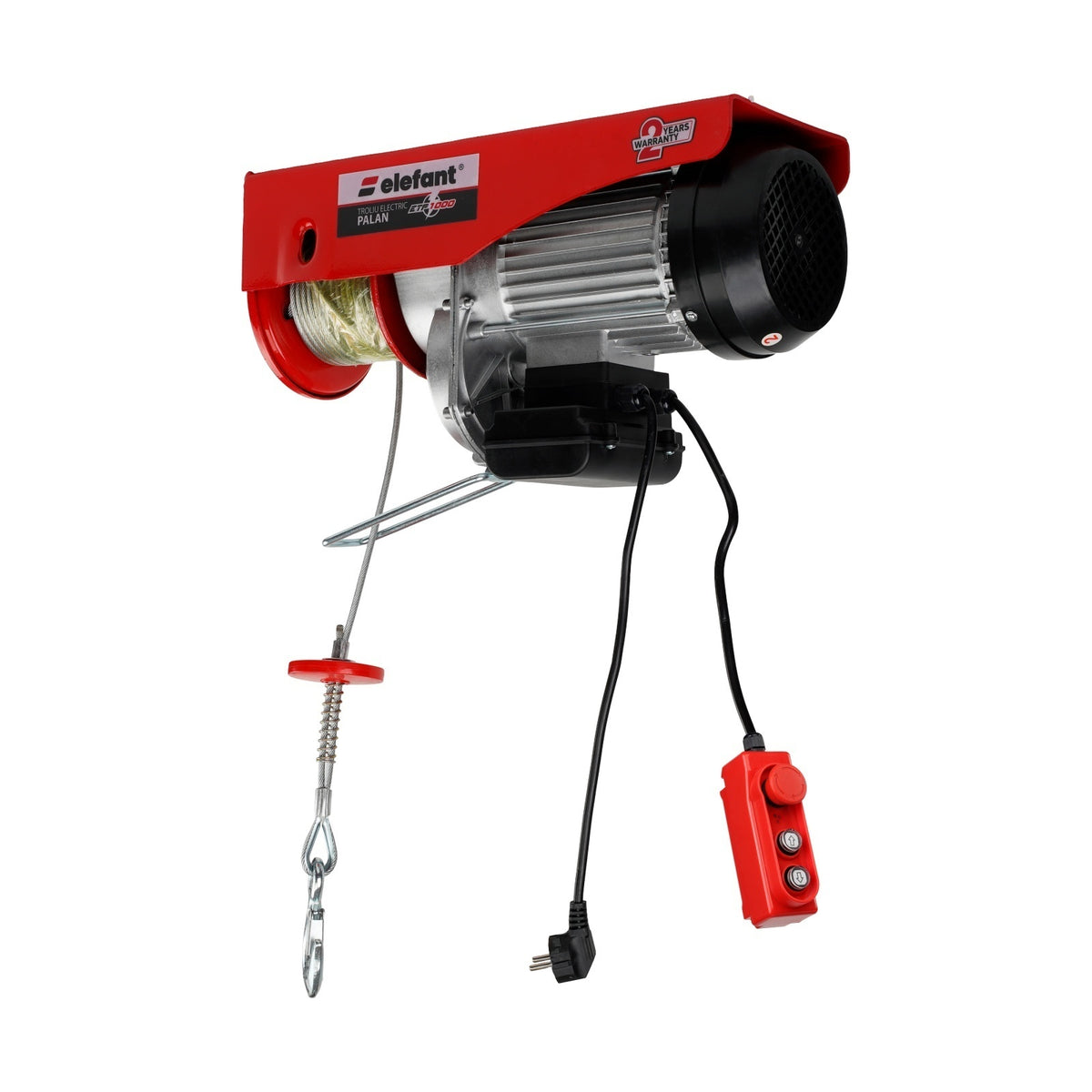 Troliu electric (palan electric) ELEFANT ETP1000, 1600 W, 1000 kg. 20 M CABLU