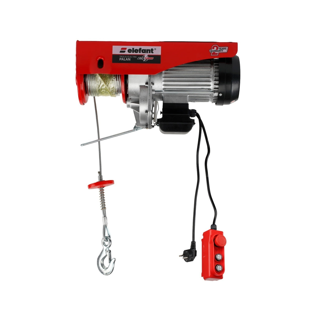 Troliu electric (palan electric) ELEFANT ETP1000, 1600 W, 1000 kg. 20 M CABLU