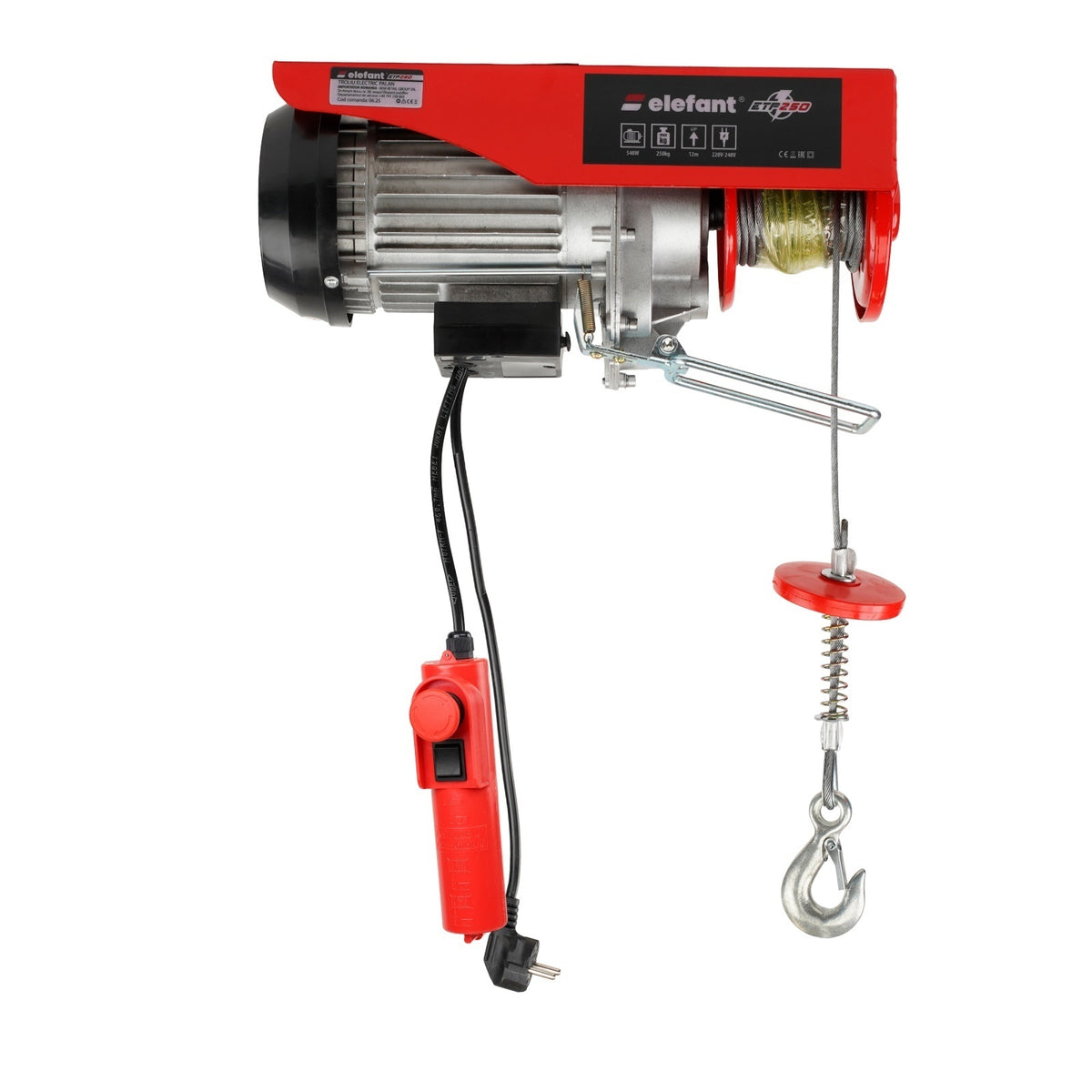 Troliu electric (palan electric) ELEFANT ETP250, 540 W, 250 kg