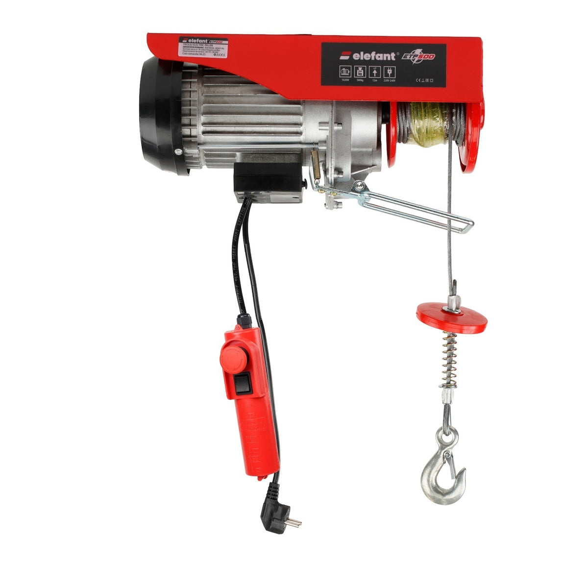 Troliu electric (palan electric) ELEFANT ETP500, 1020 W, 500 kg