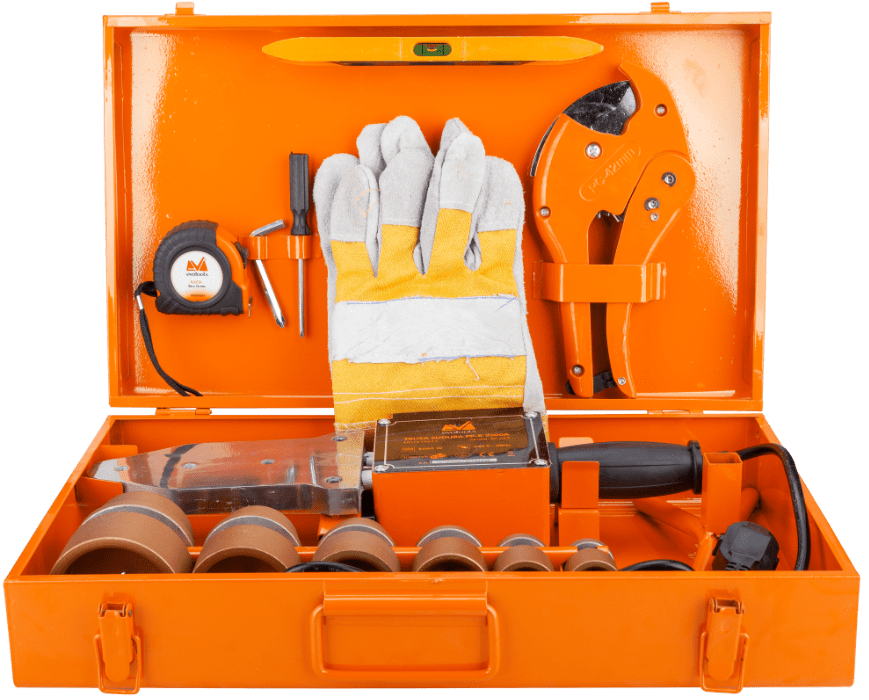 Trusă de Sudură Țevi PPR EvoTools 2000A - 2000 W, 6 Matrițe Ø 20-63 mm, Polifuziune