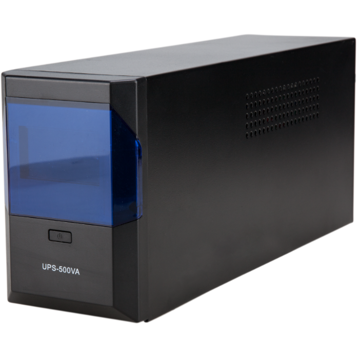 UPS 500 VA / 300 W - 2 Porturi, Display LCD, Backup Calculator și Sisteme de Supraveghere