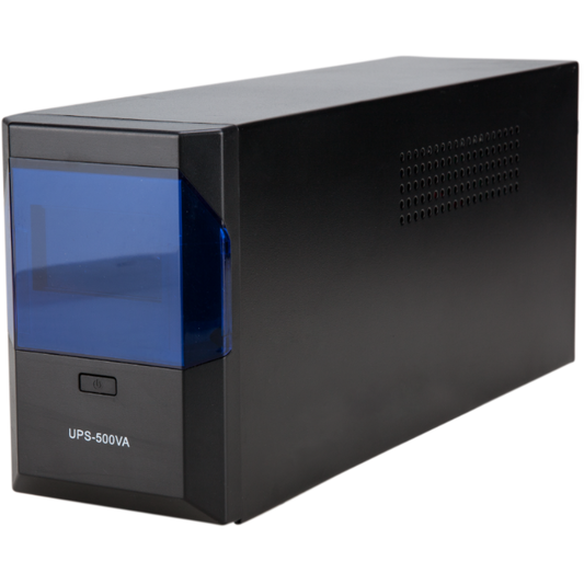 UPS 500 VA / 300 W - 2 Porturi, Display LCD, Backup Calculator și Sisteme de Supraveghere