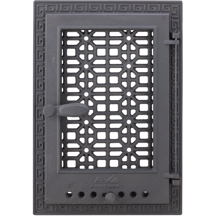 Ușă Șemineu cu Geam Înălțime 520 mm, Lățime 360 mm - Ușă Cuptor cu Vizor, Sobă și Cuptor Pâine
