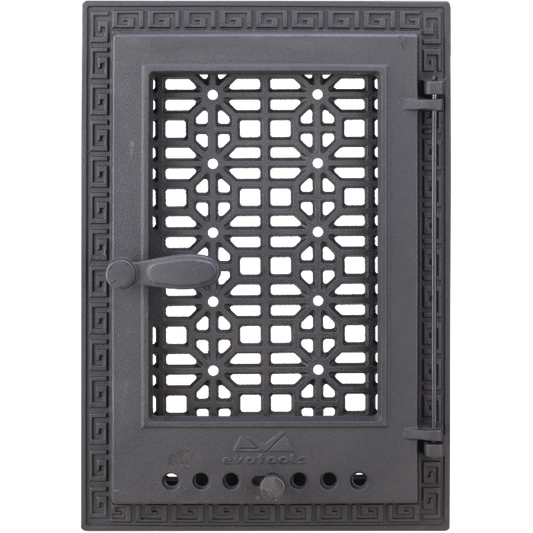 Ușă Șemineu cu Geam Înălțime 520 mm, Lățime 360 mm - Ușă Cuptor cu Vizor, Sobă și Cuptor Pâine