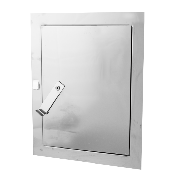 Ușă de Vizitare Horn Inox cu Zăvor 200 x 200 mm - Oțel Inoxidabil, Acces Curățare Coș de Fum