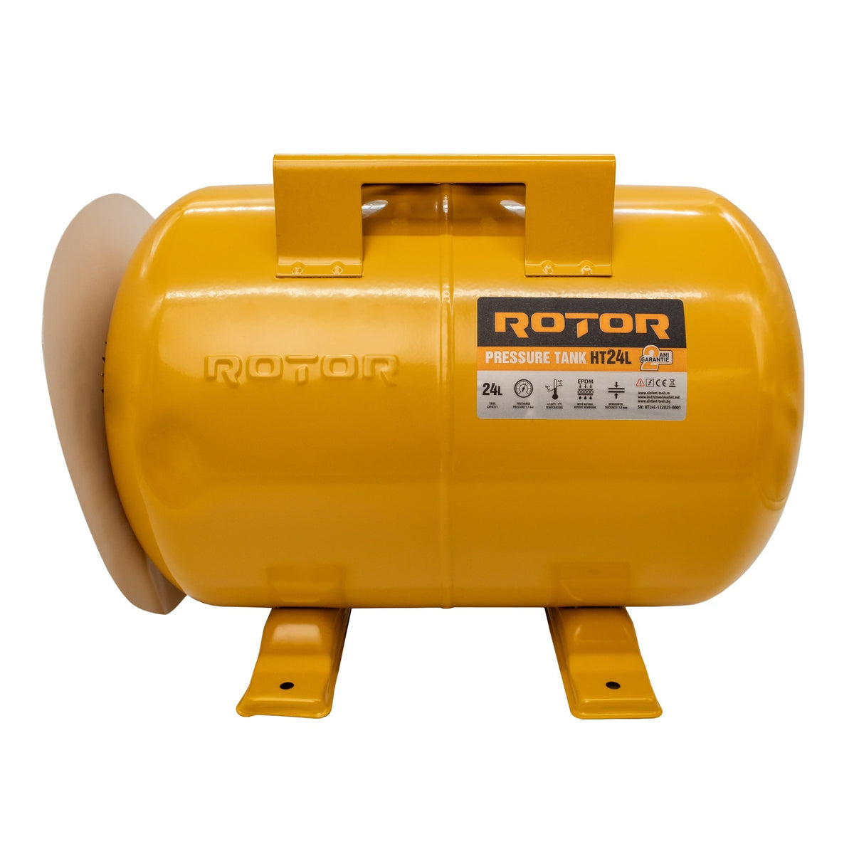 Vas expansiune orizontal pentru hidrofor, 24 l, ROTOR RVH-24