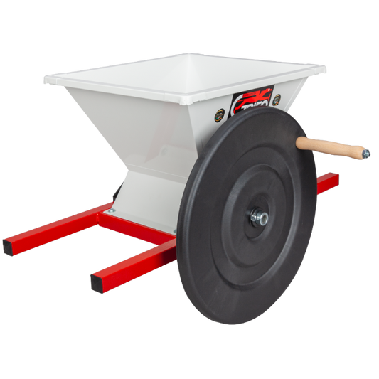 Zdrobitor de Struguri Manual EvoTools PMN - Cuvă Emailată 400 x 400, Acționare cu Volantă